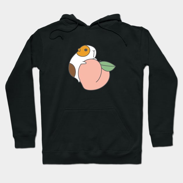 Guinea pig and Peach Hoodie by Noristudio